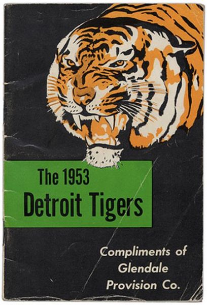 1953 Glendale Meats Detroit Tigers Advertising Booklet